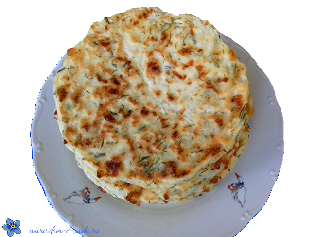 лепешка с сыром и укропом