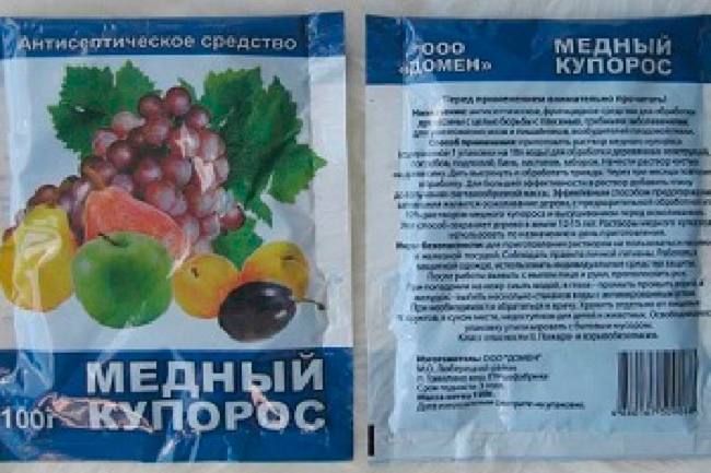 применение медного купороса в саду